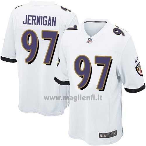 Maglia NFL Game Baltimore Ravens Jernigan Bianco
